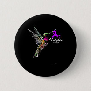 Badge Rond 5 Cm Soutenir la sensibilisation à la fibromyalgie