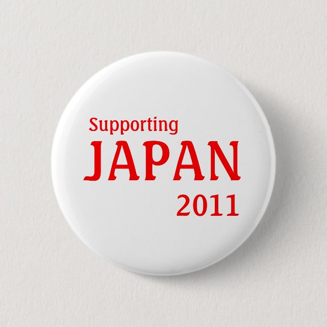 Badge Rond 5 Cm Soutenir le Japon 2011 (Devant)