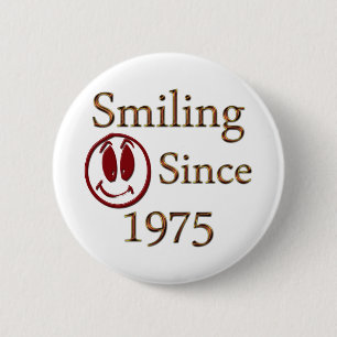 Badge Rond 5 Cm Soutenu en 1975