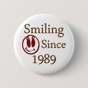 Badge Rond 5 Cm Soutenu en 1989
