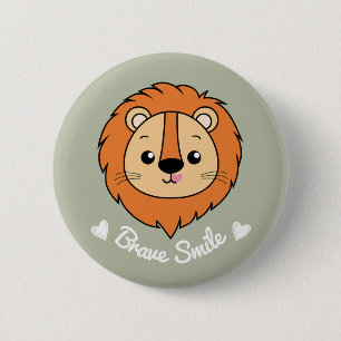 Badge Rond 5 Cm Soutien à la sensibilisation à la lèvre et au pala