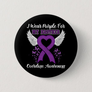Badge Rond 5 Cm Soutien Costume Mois de sensibilisation à l'overdo