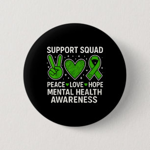Badge Rond 5 Cm Soutien de l'équipe Sensibilisation à la santé men