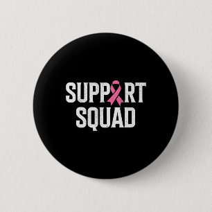 Badge Rond 5 Cm Soutien du guerrier du cancer du sein Équipe du ca