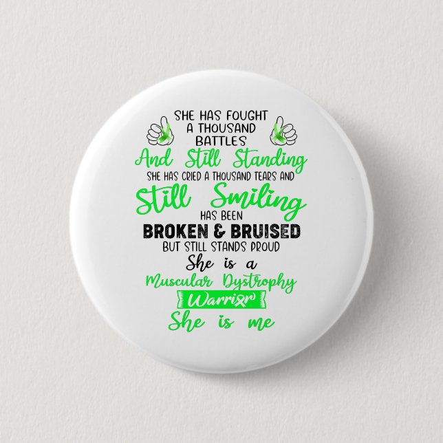 Badge Rond 5 Cm Soutien Dystrophie musculaire Cadeaux guerriers (Devant)