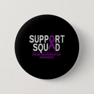 Badge Rond 5 Cm Soutien Équipe Chiari Malformation Sensibilisation