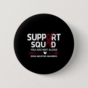 Badge Rond 5 Cm Soutien Escadrille Guerrier Cerveau Aneurie Sensib