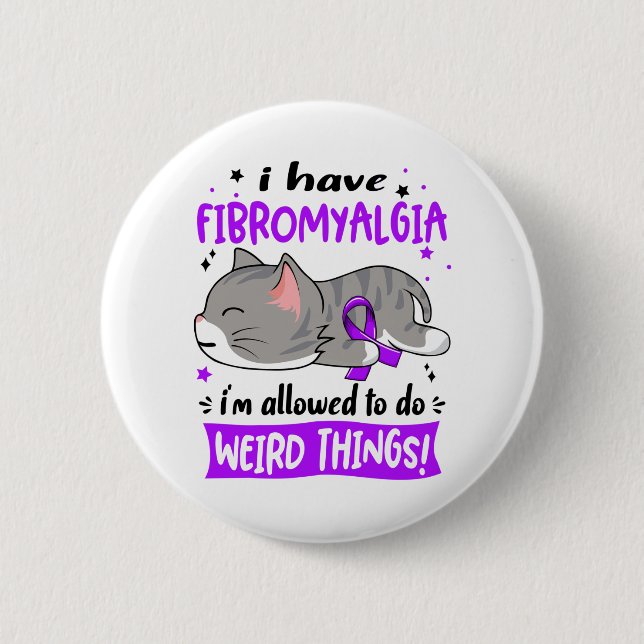Badge Rond 5 Cm Soutien Fibromyalgie Sensibilisation Cadeaux au ru (Devant)