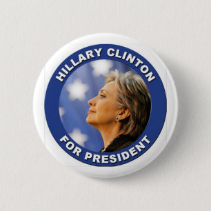 Badge Rond 5 Cm Soutien Hillary Clinton de président