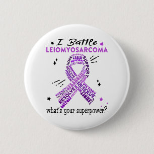 Badge Rond 5 Cm Soutien Leiomyosarcoma Guerriers Cadeaux