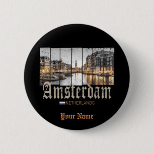 Badge Rond 5 Cm Souvenir d'Amsterdam Netherlands