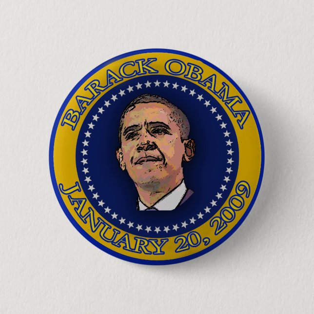 Badge Rond 5 Cm Souvenir de joint d'inauguration de Barack Obama (Devant)