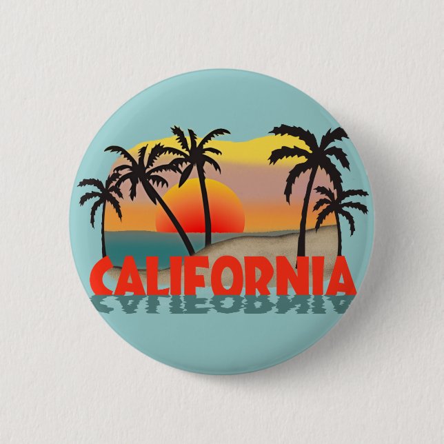 Badge Rond 5 Cm Souvenir de la Californie (Devant)