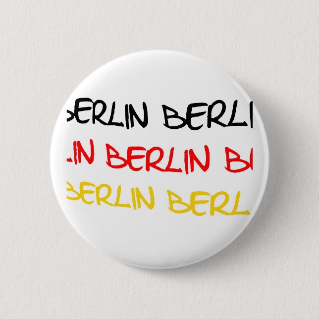 Badge Rond 5 Cm Souvenir de logo de Berlin, Allemagne (Devant)
