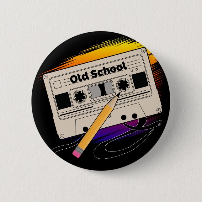 Badge Rond 5 Cm Souvenirs de la vieille école (Devant)