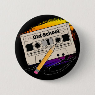 Badge Rond 5 Cm Souvenirs de la vieille école