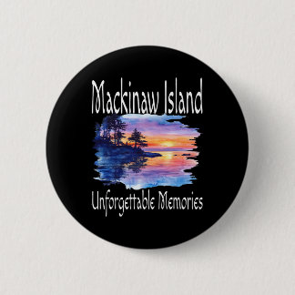 Badge Rond 5 Cm Souvenirs inoubliables de l'île Mackinaw Fa