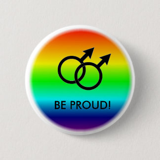 BADGE ROND 5 CM SOYEZ FIER ! SYMBOLES MASCULINS