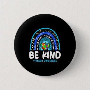 Badge Rond 5 Cm Soyez gentil casse-tête de sensibilisation à l'aut