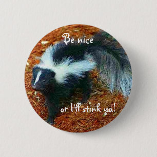 Badge Rond 5 Cm Soyez gentil ou j'empesterai le ya ! - bouton