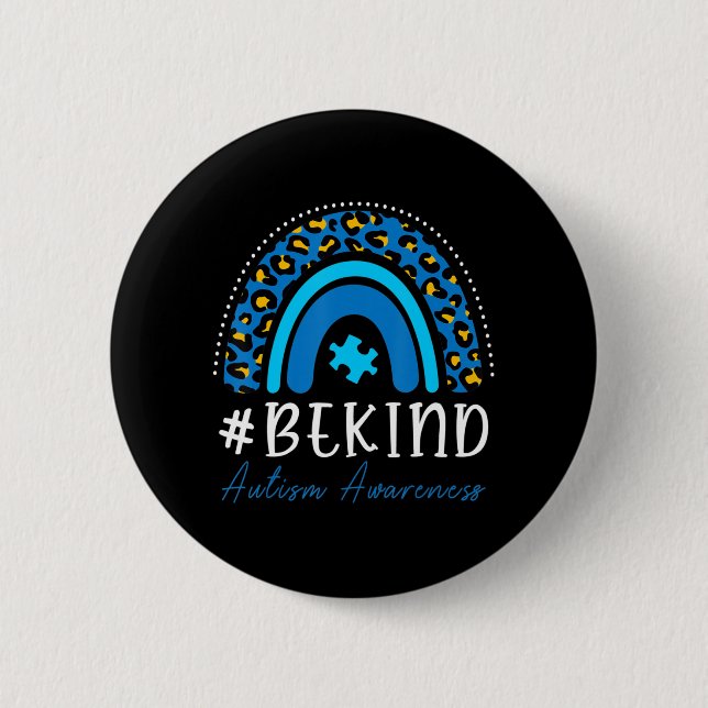 Badge Rond 5 Cm Soyez gentil Sensibilisation sur l'autisme Femmes  (Devant)