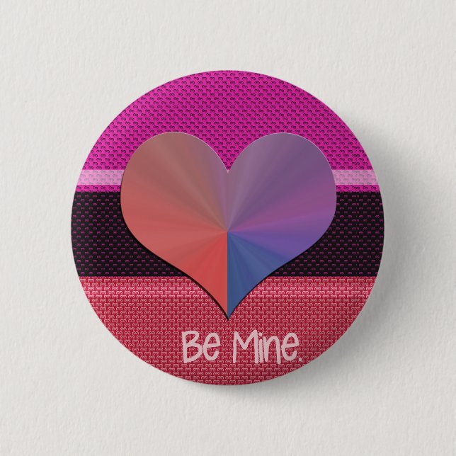 Badge Rond 5 Cm Soyez le coeur réfléchi de Valentine (Devant)