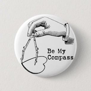 Badge Rond 5 Cm Soyez ma boussole