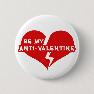 Badge Rond 5 Cm Soyez mon anti-Valentin