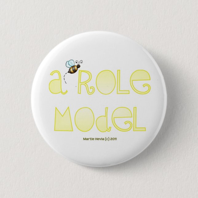 Badge Rond 5 Cm Soyez un modèle - un mot positif (Devant)