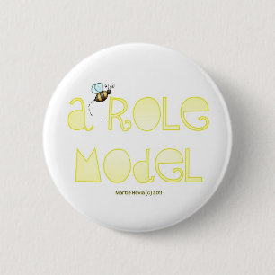 Badge Rond 5 Cm Soyez un modèle - un mot positif