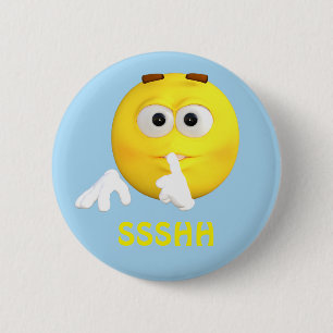 Badge Rond 5 Cm Soyez visage tranquille de bande dessinée