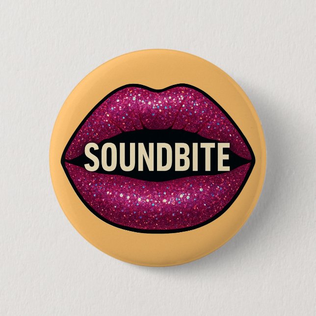 BADGE ROND 5 CM SPACE DOGS RADIO - SOUNDBITE BADING (Devant)