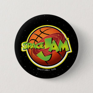 Badge Rond 5 Cm SPACE JAM™ Basketball Logo