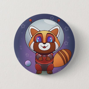 Badge Rond 5 Cm Space Panda Chippy !