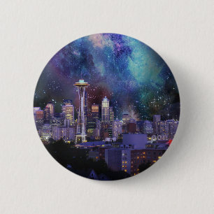 Badge Rond 5 Cm Spacey Seattle