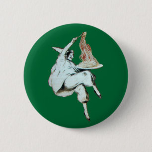 Badge Rond 5 Cm SPAGHETTI PARTY ITALIAN KITCHEN, RESTAURANT rouge