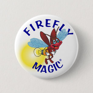 Badge Rond 5 Cm "Sparky" le bouton de luciole
