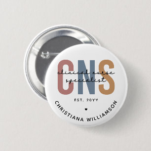 Badge Rond 5 Cm Spécialiste en soins infirmiers cliniciens du Serv