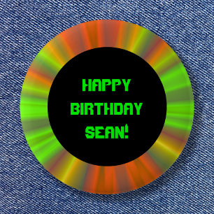 Badge Rond 5 Cm Spectacle de lumière personnalisé Art fractal d'an