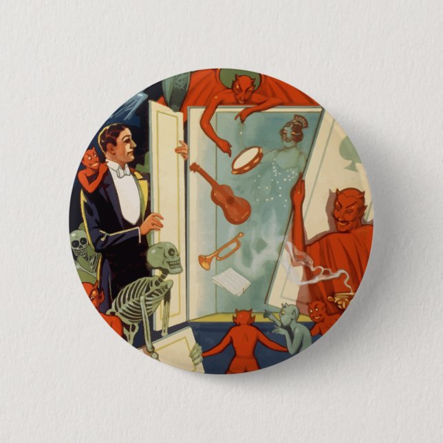 Badge Rond 5 Cm Spectacle de magie vintage de Carter le Grand (Devant)