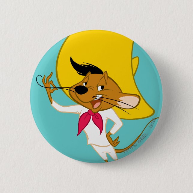 Badge Rond 5 Cm SPEEDY GONZALES™ Mustache (Devant)
