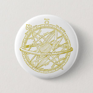 Badge Rond 5 Cm Sphère armillaire