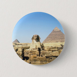 Badge Rond 5 Cm Sphinx et pyramide