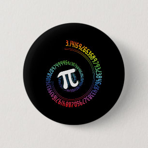 Badge Rond 5 Cm Spiral Arc-en-ciel Nerd Math Geek Mathématicien Jo