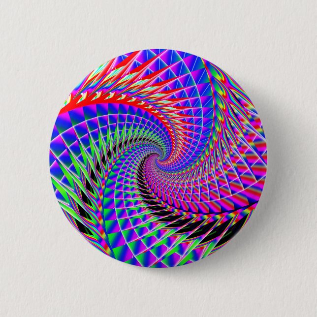 Badge Rond 5 Cm Spirale arc-en-ciel (Devant)