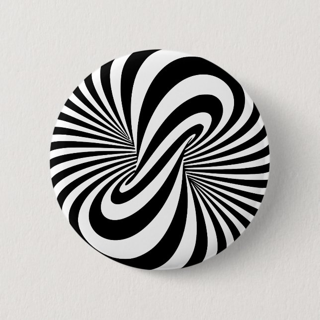 Badge Rond 5 Cm Spirale de l'illusion optique 3D (Devant)