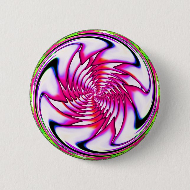 Badge Rond 5 Cm spirale rose (Devant)