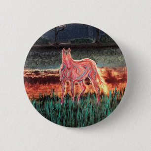 Badge Rond 5 Cm Spirit Dream Horse, Peint