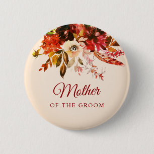 Badge Rond 5 Cm Splendor Automne Blushed Ivory Mère De La Salle