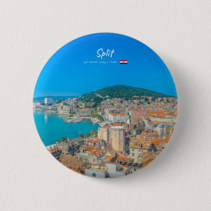 Badge Rond 5 Cm Split, Croatie - Ville côtière